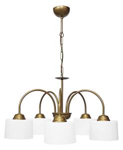 Φωτιστικό Οροφής Πολύφωτο Heronia Drum White/Gold 01-0376