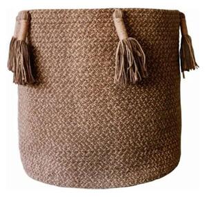 Καλάθι Αποθήκευσης Woody LOR-BSK-WOODY-SBR Soil Brown-Linen 30X30Cm Lorena Canals