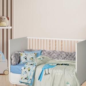 Κουβέρτα Βρεφική 4914 Fleece Grey-Blue-Mint Das Home