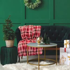 Κουβέρτα Καναπέ 1361 Fleece Red-Green Das Home