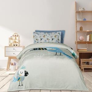 Κουβέρτα Παιδική 4914 Fleece Grey-Blue-Mint Das Home