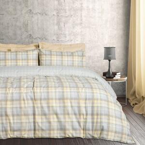 Παπλωματοθήκη Happy Flannel 9639 (Σετ 2τμχ) Grey-Taupe Das Home