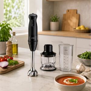 Ραβδομπλέντερ Braun MultiQuick 3 MQ30201M με ισχύ 900W και 2 ταχύτητες - Black