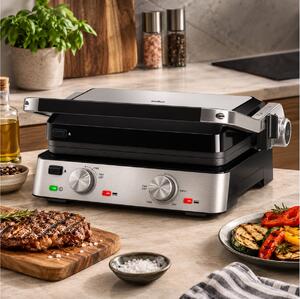 Τοστιέρα - Γκριλιέρα 2 σε 1 Braun MultiGrill 7 CG7020 με 2 πλάκες ψησίματος, ισχύ 2000W και επιφάνεια ψησίματος 29x23cm - Black / Stainless Steel