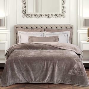 Κουβέρτα Βελουτέ Μονή (160x240) Greenwich Polo Club Essential 3497 Taupe
