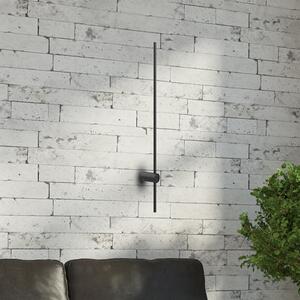 Milagro Lighting LED φωτιστικό τοίχου Swing, ύψος 60 cm, CCT, μέταλλο, μαύρο, Μαύρο, Σαλόνι / τραπεζαρία, Μέταλλο, σύγχρονο