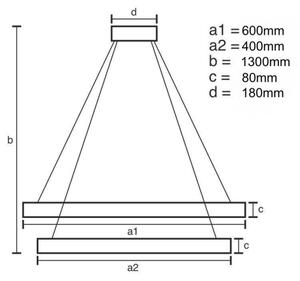 LED Κρυστάλλινο φωτιστικό οροφής ντιμαριζόμενο LED/70W/230V + τηλεχειριστήριο