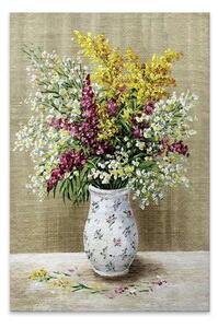 Πίνακας σε καμβά "Flowers in Vase" Megapap ψηφιακής εκτύπωσης 60x90x3εκ