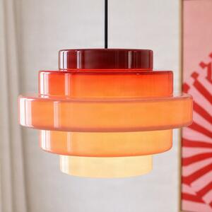 ALDEX Κρεμαστό φωτιστικό Filo, κόκκινο, Ø 28 cm, γυαλί, ρυθμιζόμενος, Κόκκινο, Σαλόνι / τραπεζαρία, Γυαλί, Σκανδιναβικό