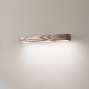 LED φωτιστικό τοίχου από ξύλο Teo, καρυδιά, 46 cm, 3000 K