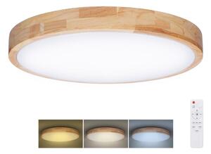 Solight WO8010- LED Φωτιστικό dimming SOLID OAK LED/60W/230V 3000-6500K διάμετρος 51 cm+RC