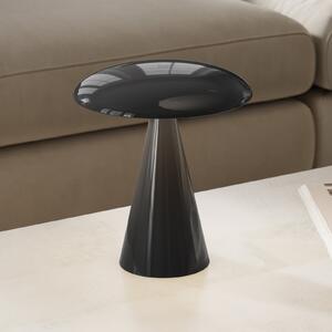 Beacon Lighting Επιτραπέζια λάμπα LED με μπαταρία Kinoko, μαύρη, 27 εκ., CCT, ρυθμιζόμενος, Μαύρο, Σαλόνι / τραπεζαρία, Πλαστικό, σύγχρονο