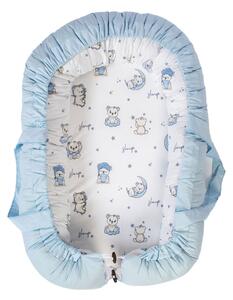 Φωλιά Ύπνου (85x60x15) Dimcol Bear's Nest 03 White-Sky Blue