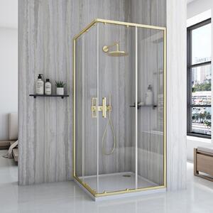 Καμπίνα ντους Rea City 80x80 Brushed Gold