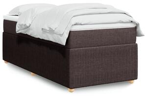 VidaXL Κρεβάτι Boxspring με Στρώμα Σκούρο Καφέ 80x200 εκ. Υφασμάτινο