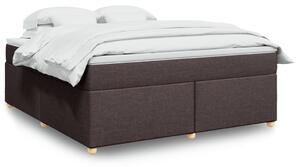 VidaXL Κρεβάτι Boxspring με Στρώμα Σκούρο Καφέ 180x200 εκ Υφασμάτινο