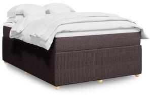 VidaXL Κρεβάτι Boxspring με Στρώμα Σκούρο Καφέ 140x200 εκ Υφασμάτινο