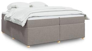 VidaXL Κρεβάτι Boxspring με Στρώμα Taupe 200x200 εκ. Υφασμάτινο