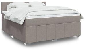 VidaXL Κρεβάτι Boxspring με Στρώμα Taupe 180x200 εκ. Υφασμάτινο