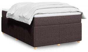 VidaXL Κρεβάτι Boxspring με Στρώμα Σκούρο Καφέ 120x200 εκ. Υφασμάτινο