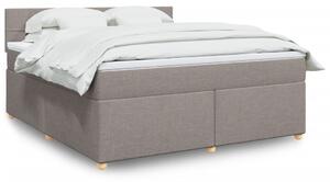 VidaXL Κρεβάτι Boxspring με Στρώμα Taupe 180x200 εκ. Υφασμάτινο