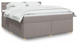 VidaXL Κρεβάτι Boxspring με Στρώμα Taupe 180x200 εκ. Υφασμάτινο