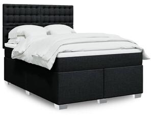 VidaXL Κρεβάτι Boxspring με Στρώμα Μαύρο 160x200 εκ. Υφασμάτινο