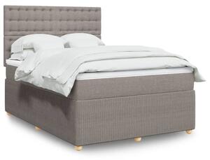 VidaXL Κρεβάτι Boxspring με Στρώμα Taupe 160x200 εκ. Υφασμάτινο