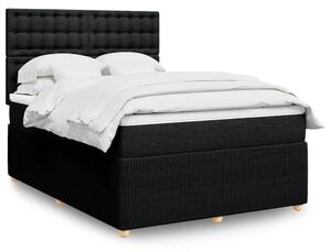 VidaXL Κρεβάτι Boxspring με Στρώμα Μαύρο 140x200 εκ. Υφασμάτινο