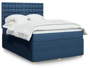 VidaXL Κρεβάτι Boxspring με Στρώμα Μπλε 160x200 εκ. Υφασμάτινο