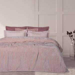 Das Home Κουβερτα Velour Υπερδιπλη 1346 ροζ