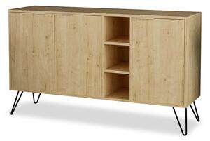 Μπουφές Clara pakoworld χρώμα light oak 142x35.5x83εκ