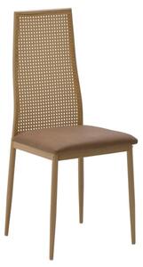 Καρέκλα Lasmipe Inart καφέ pu-rattan 40x49x96εκ