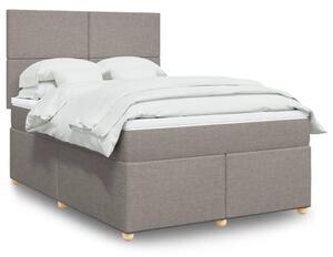 VidaXL Κρεβάτι Boxspring με Στρώμα Taupe 160x200 εκ. Υφασμάτινο