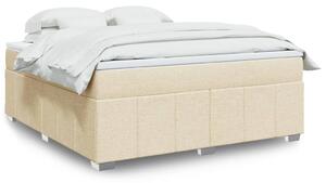 VidaXL Κρεβάτι Boxspring με Στρώμα Κρεμ 180x200 εκ. Υφασμάτινο