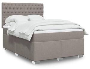 VidaXL Κρεβάτι Boxspring με Στρώμα Taupe 160x200 εκ. Υφασμάτινο