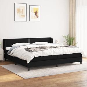 VidaXL Κρεβάτι Boxspring με Στρώμα Μαύρο 200x200 εκ. Υφασμάτινο