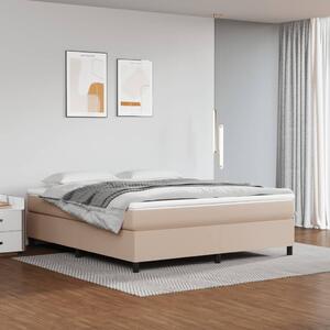 VidaXL Κρεβάτι Boxspring με Στρώμα Καπουτσίνο 160x200εκ.από Συνθ.Δέρμα