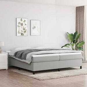 VidaXL Κρεβάτι Boxspring με Στρώμα Ανοιχτό Γκρι 200x200 εκ. Υφασμάτινο