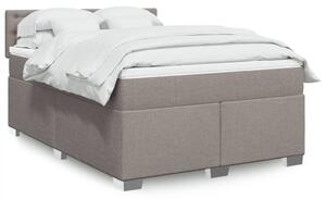 VidaXL Κρεβάτι Boxspring με Στρώμα Taupe 160x200 εκ. Υφασμάτινο