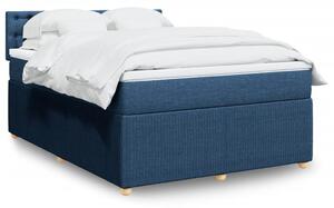 VidaXL Κρεβάτι Boxspring με Στρώμα Μπλε 160x200 εκ. Υφασμάτινο