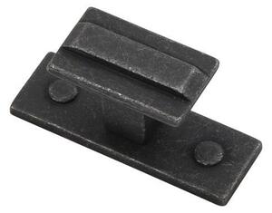 Roline 561 Πόμολο Επίπλου από Ζάμακ Black Iron 25X45mm
