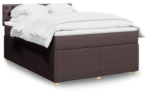 VidaXL Κρεβάτι Boxspring με Στρώμα Σκούρο Καφέ 160x200 εκ Υφασμάτινο