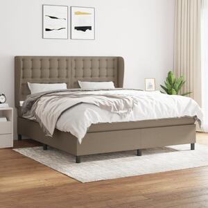 VidaXL Κρεβάτι Boxspring με Στρώμα Taupe 160x200 εκ. Υφασμάτινο