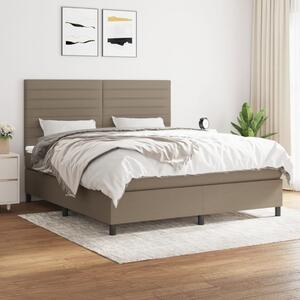 VidaXL Κρεβάτι Boxspring με Στρώμα Taupe 160x200 εκ. Υφασμάτινο