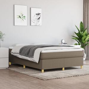 VidaXL Κρεβάτι Boxspring με Στρώμα Taupe 140x200 εκ. Υφασμάτινο