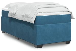 VidaXL Κρεβάτι Boxspring με Στρώμα Σκούρο Μπλε 80 x 200 εκ. Βελούδινο