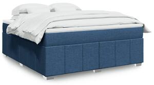 VidaXL Κρεβάτι Boxspring με Στρώμα Μπλε 180x200 εκ. Υφασμάτινο