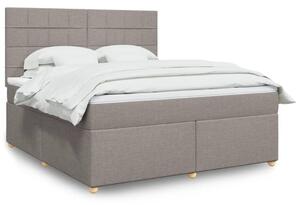 VidaXL Κρεβάτι Boxspring με Στρώμα Taupe 180x200 εκ. Υφασμάτινο