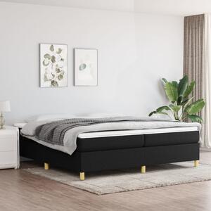 VidaXL Κρεβάτι Boxspring με Στρώμα Μαύρο 200x200 εκ. Υφασμάτινο